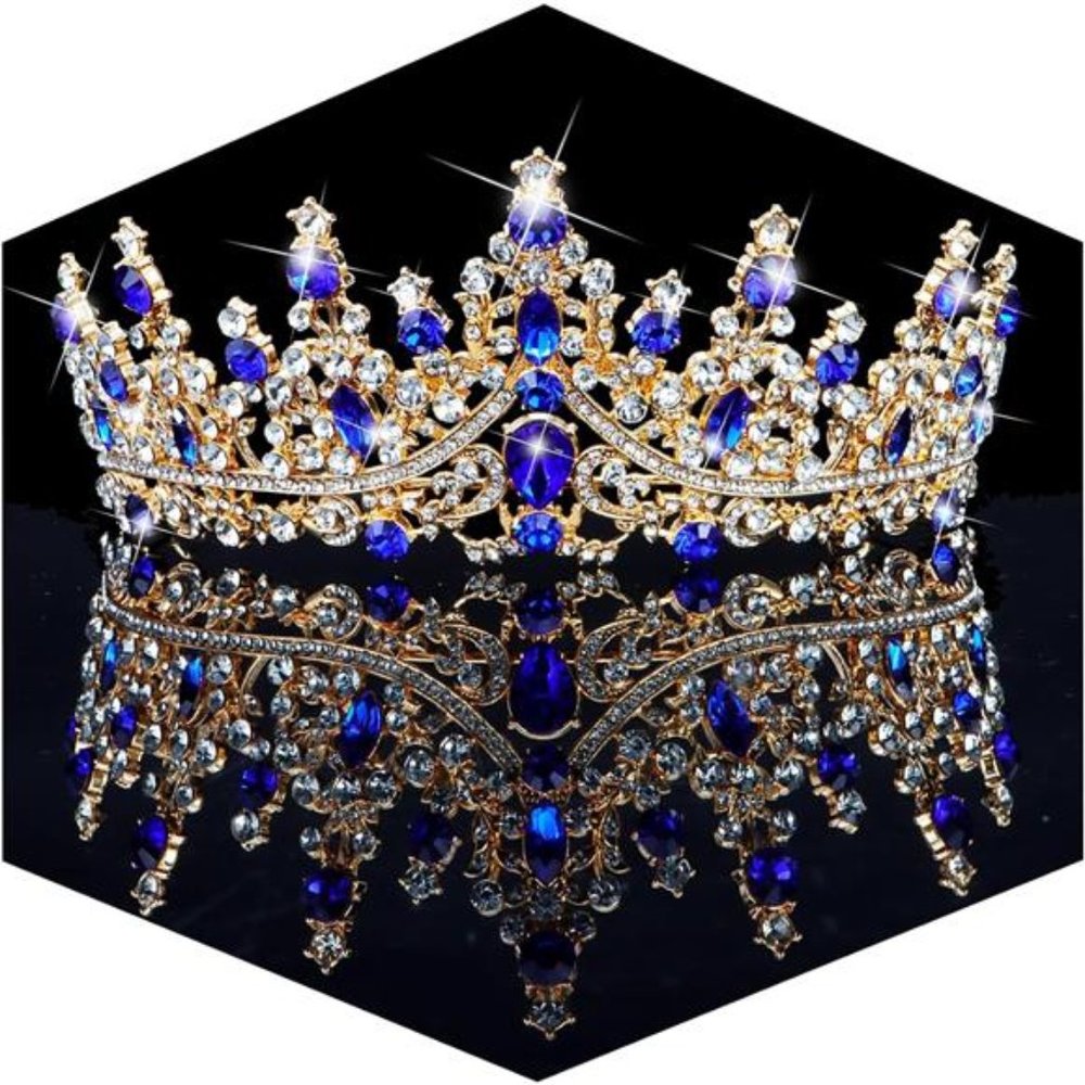 Crystal Wedding Tiara for Women Crown for Women Royal Queen Crown Headband Metal